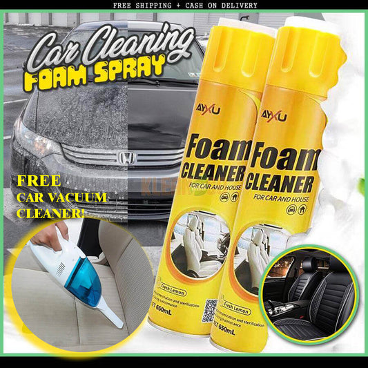 CAR CLEANING FOAM SPRAY (BUY 1 TAKE 1) + FREE VACUUM CLEANER